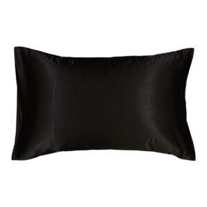 Sparkle Dear Deer Black Satin Pillow Slip - Standard