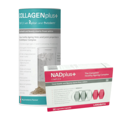 Largavita COLLAGENplus+ and NADplus+ products.